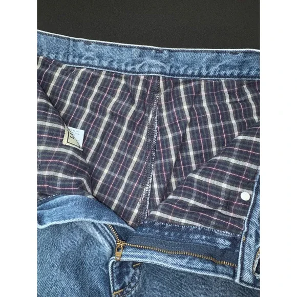 LL Bean Double L Classic Fit Flannel Lined Jeans Mens 32x32 Blue Denim Straight - Picture 3 of 12